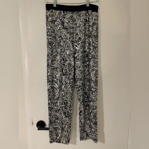 Silver Sequin Paisley Skinny Pants